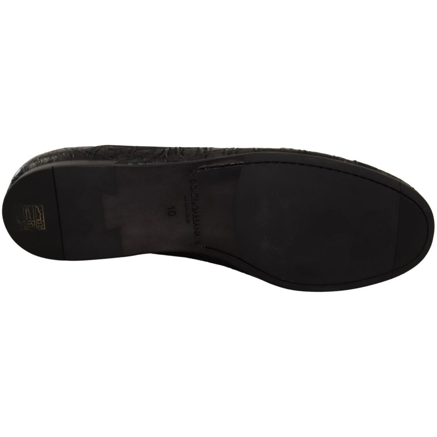 Dolce & Gabbana Black Caiman Leather Mens Oxford Shoes Dolce & Gabbana