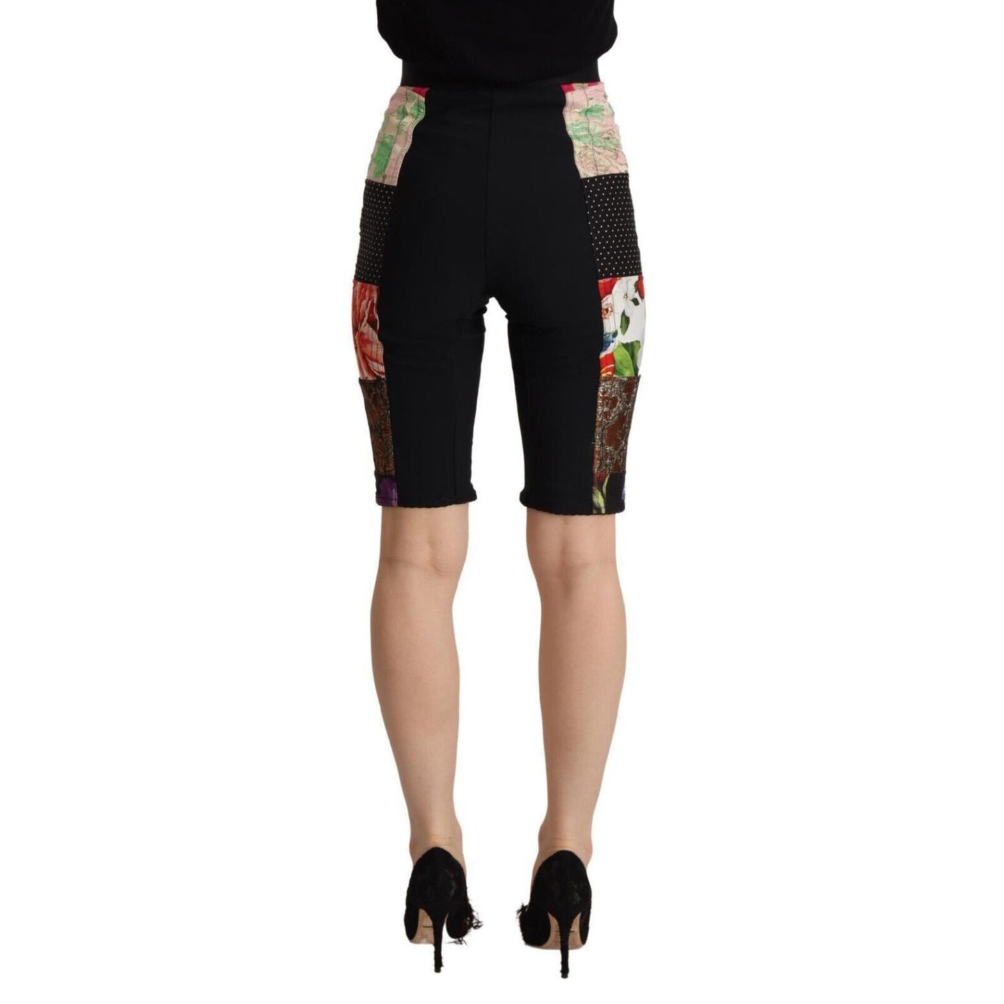 Dolce & Gabbana Multicolor Patchwork High Waist Cropped Pants PAN72832 - 38