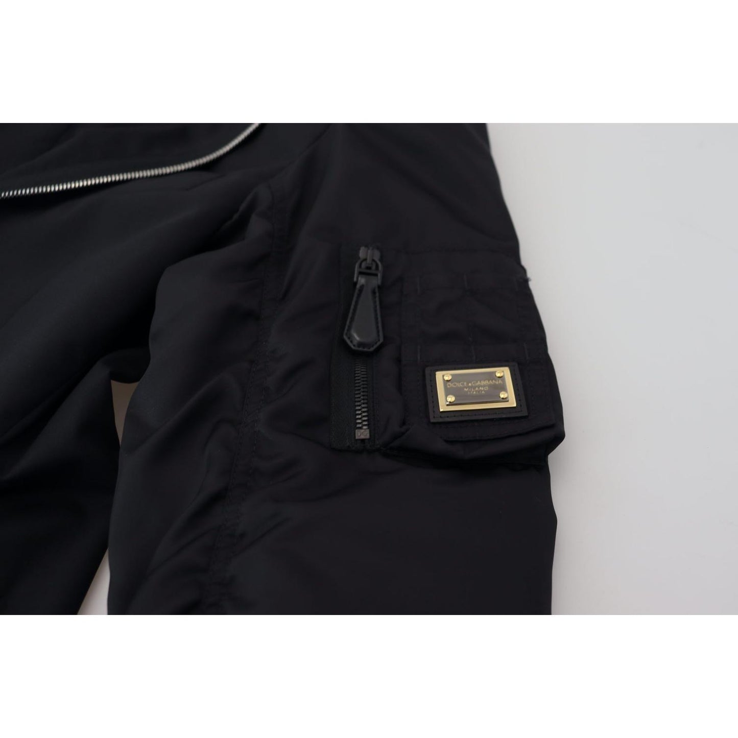 Dolce & Gabbana Black Wool Full Zip Long Sleeves Jacket Dolce & Gabbana