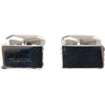 Dolce & Gabbana Silver Plated Metal Brass Pin Men Cufflinks Cufflinks Dolce & Gabbana Light Gray