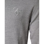 Dolce & Gabbana Light Gray Wool Crew Neck Pullover Sweater TSH86993-48