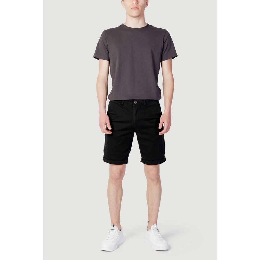 Jack Jones Black Cotton Shorts Jack Jones