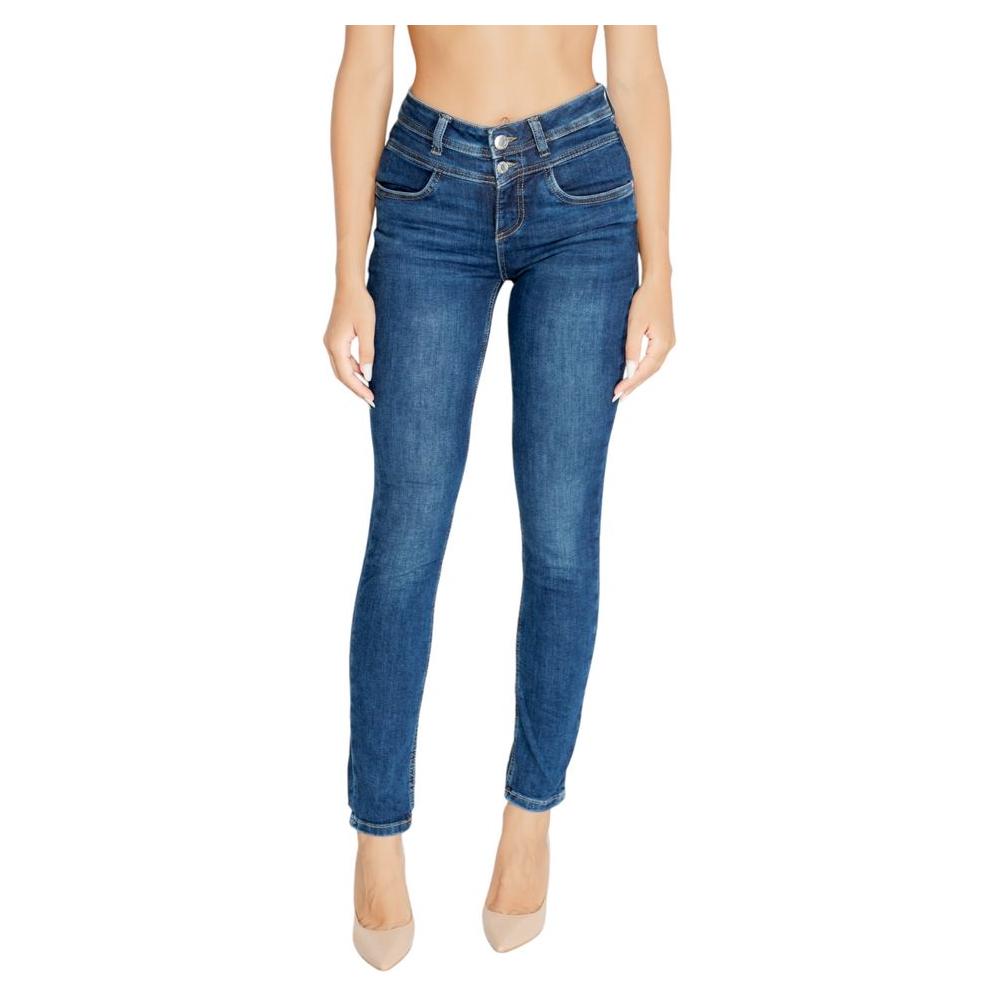 Street One Blue Cotton Jeans & Pant