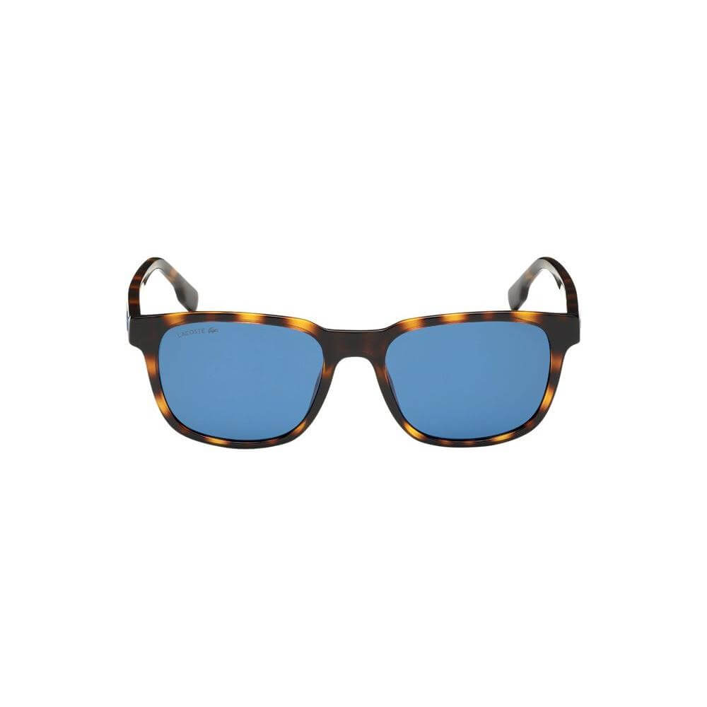 Lacoste Brown Injected Sunglasses with Blue Lenses, Model L980SRG-242, Size 54/18/145 mm, Brown Frame, Category 3