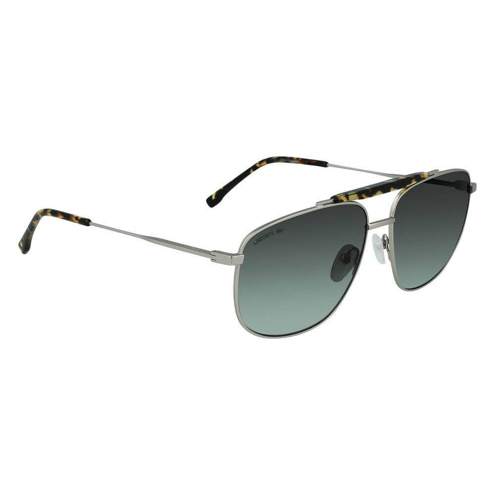 Lacoste gray metal sunglasses with UV filter, model L246S-050, featuring degraded lenses and sleek design for men.