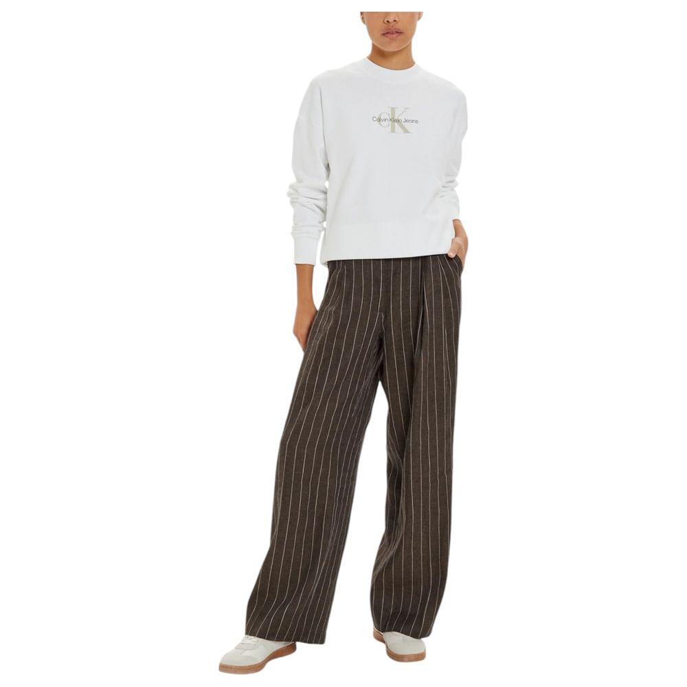 Calvin Klein Jeans White Recycled Cotton Sweater
