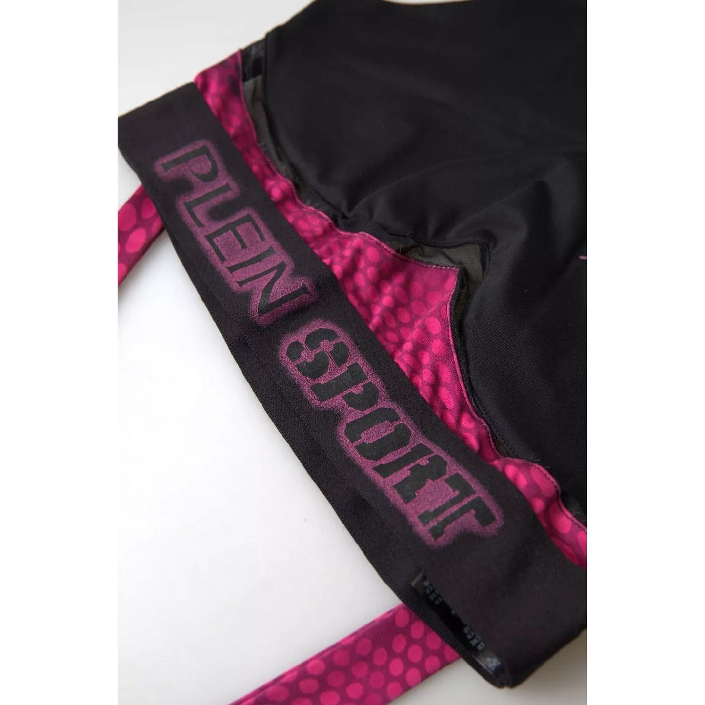 Plein Sport Black Fuchsia Logo Athlete Hannah Bra Underwear Plein Sport