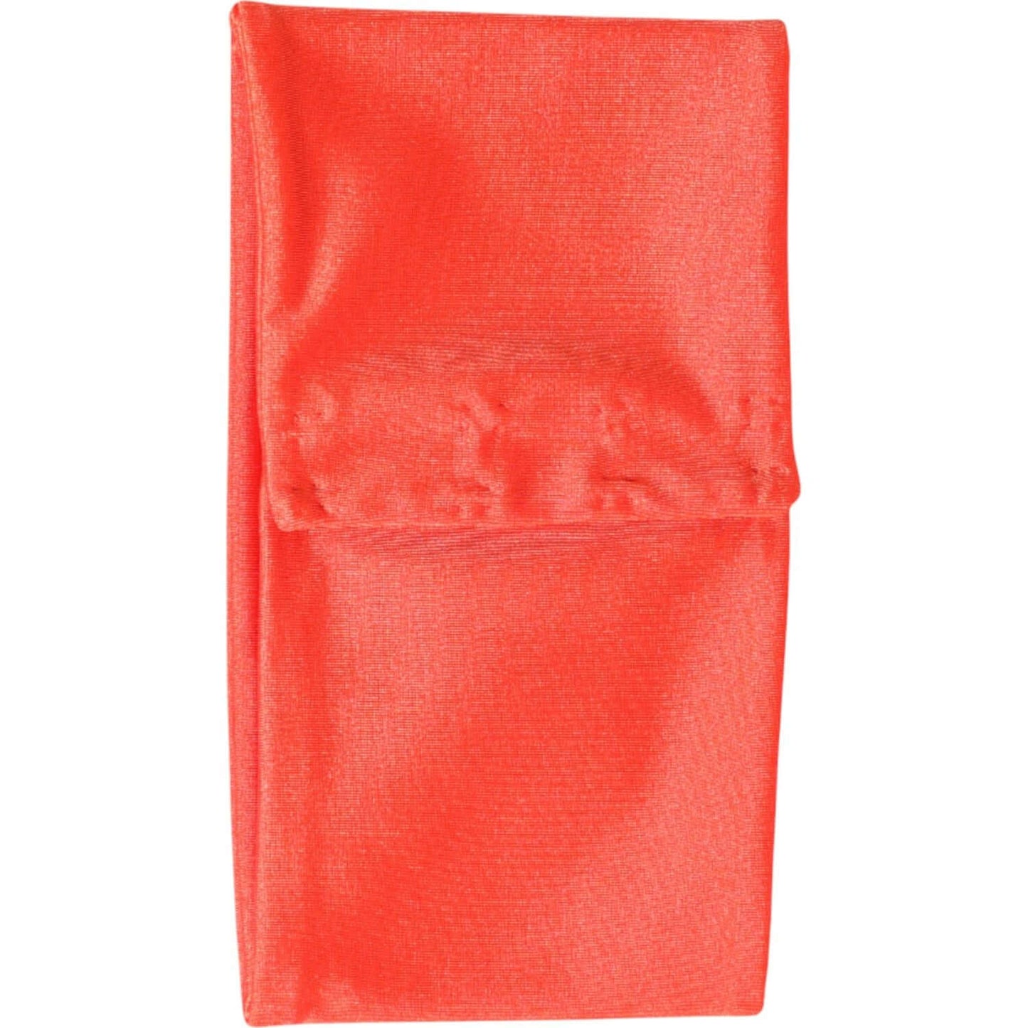 Dolce & Gabbana orange nylon stretch neck warmer scarf for women, featuring logo details, made in Italy.