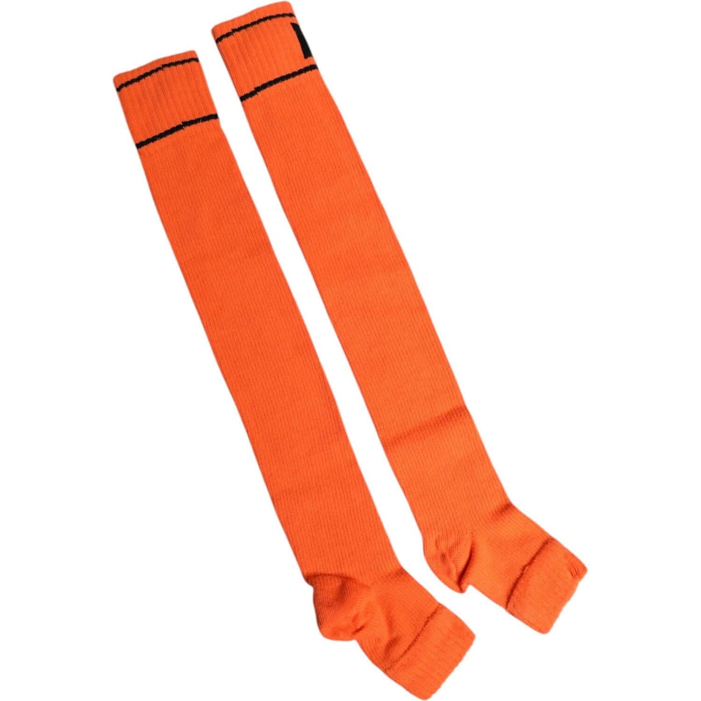 Dolce & Gabbana men's orange cotton open toe socks with DG logo, 69% cotton, made in Italy