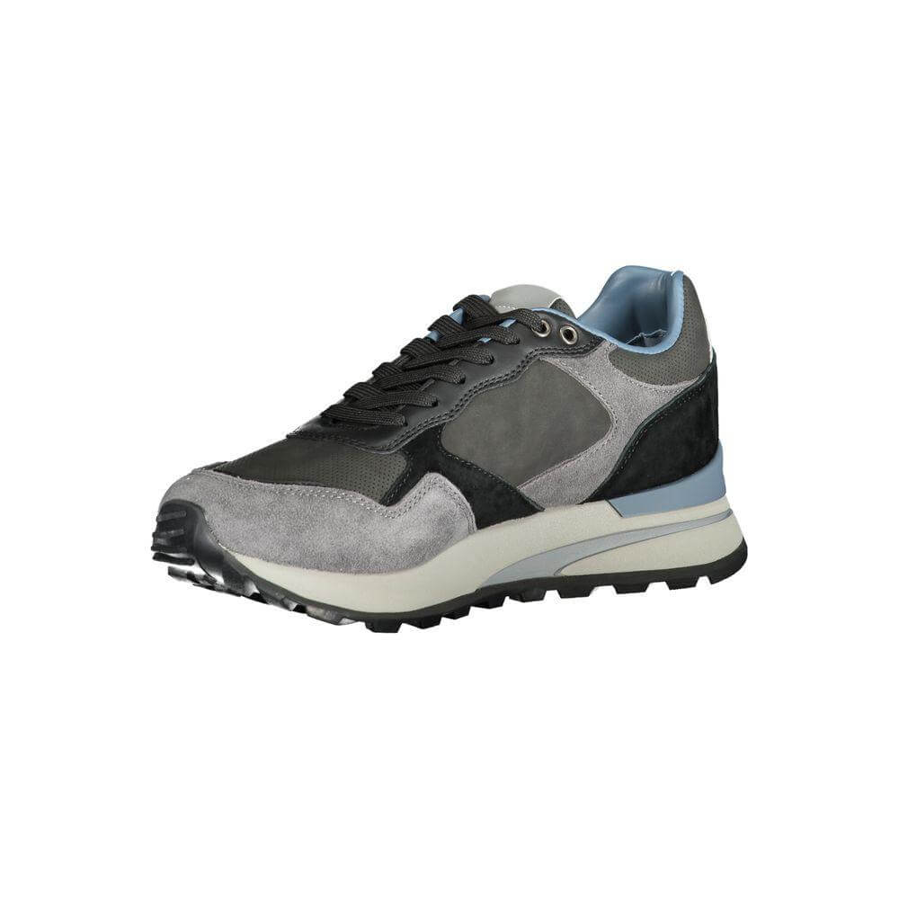 Blauer gray polyethylene men's sneaker featuring laces, contrasting details, and removable footbed for style and comfort.