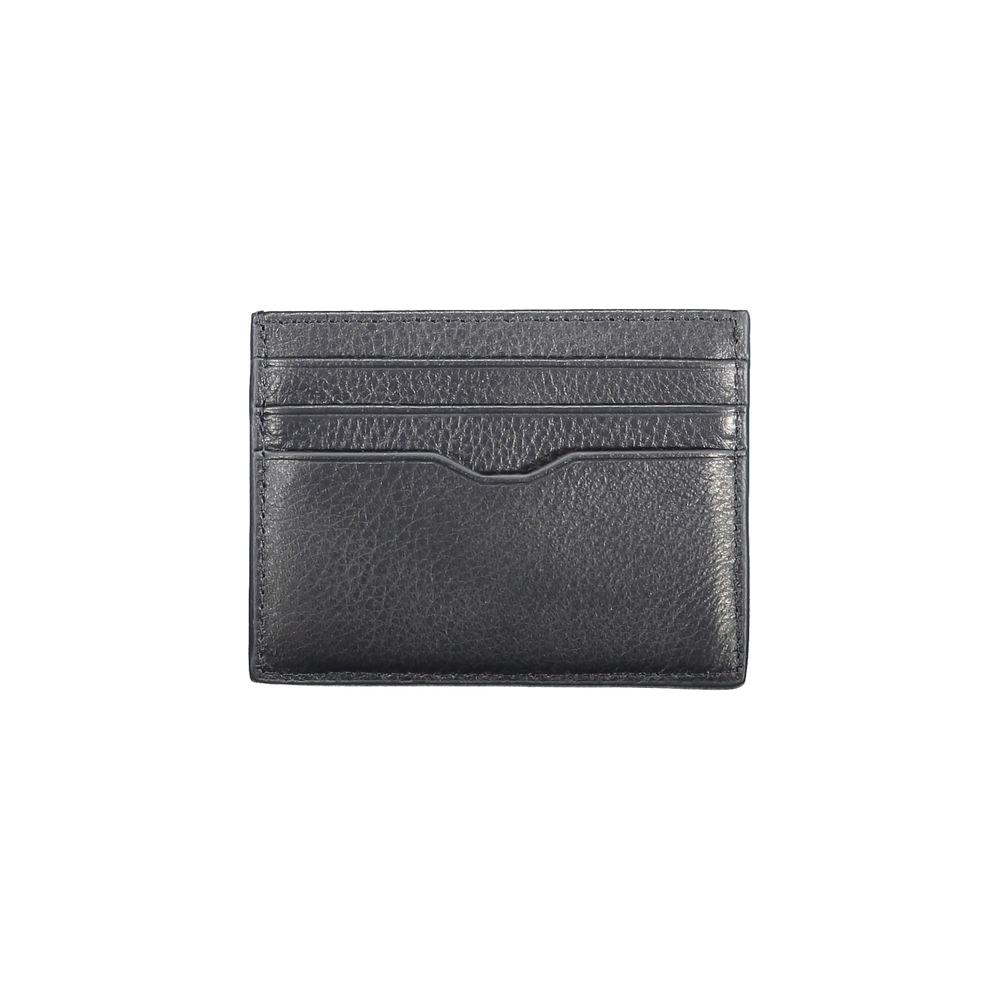 Tommy Hilfiger blue leather men's wallet with sleek design and iconic logo, perfect for organizing cards and cash in style.