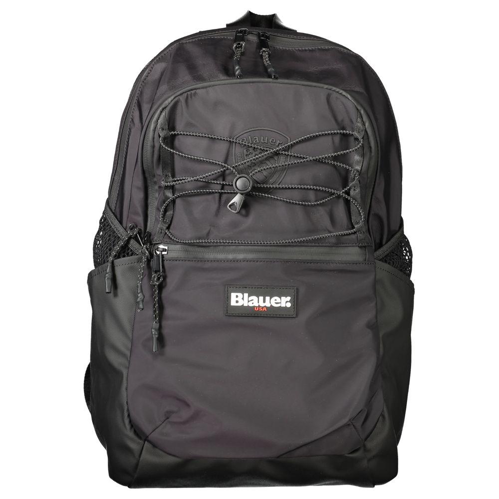 Blauer Black Polyester Men's Backpack with adjustable straps and multiple pockets for urban explorers