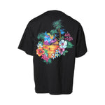 Dolce & Gabbana Black Cotton DG Floral Print Crewneck T-shirt