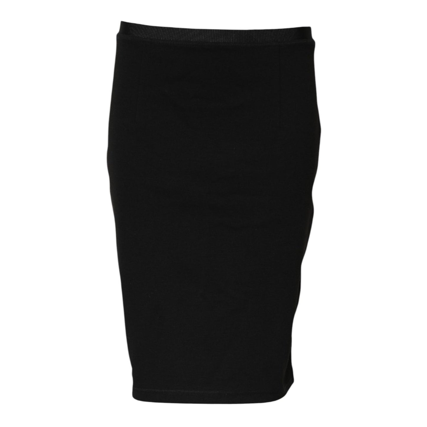 GF Ferre Black Polyester Pencil Cut Knee Length Skirt GF Ferre