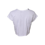 Dolce & Gabbana White Cotton Short Sleeves Cropped T-shirt TSH90677-36