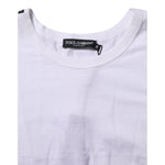 Dolce & Gabbana White Cotton Short Sleeves Cropped T-shirt TSH90677-36