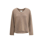 Loulou De Saison Derry Plunging U Neck Sweater LO-DERRYTAUPEMELAN-S