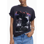 Desigual Black Cotton Women T-Shirt DE-39747-XS