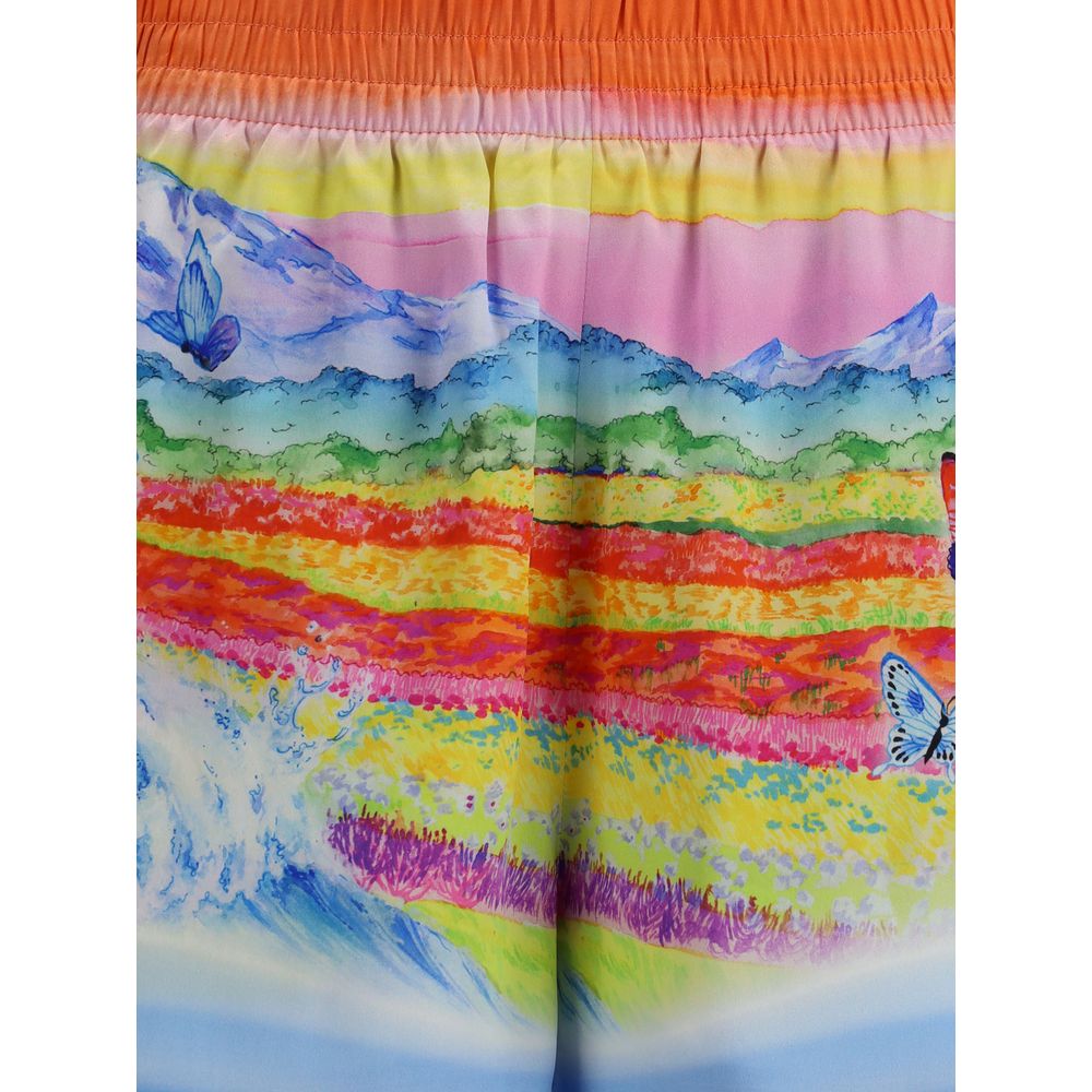 Casablanca Multicolor Silk Bermuda Shorts Casablanca