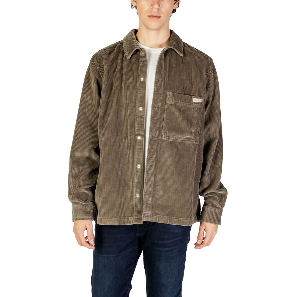 Calvin Klein Jeans Beige Denim Shirt Calvin Klein Jeans