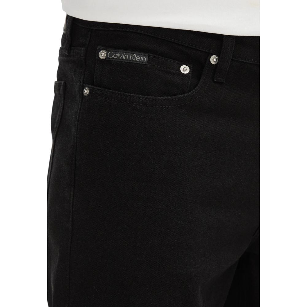 Calvin Klein Jeans Black Cotton Bermuda Shorts Calvin Klein Jeans