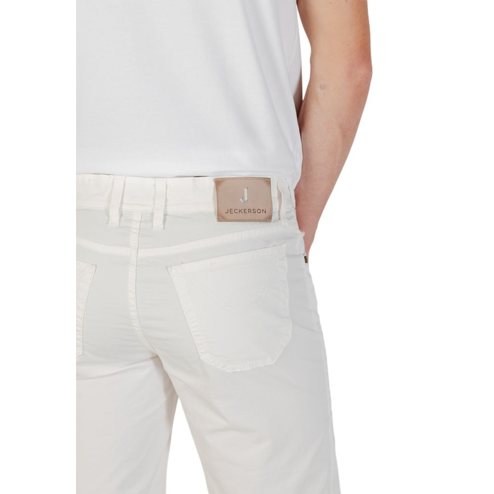 Jeckerson White Cotton Bermuda Shorts Jeckerson