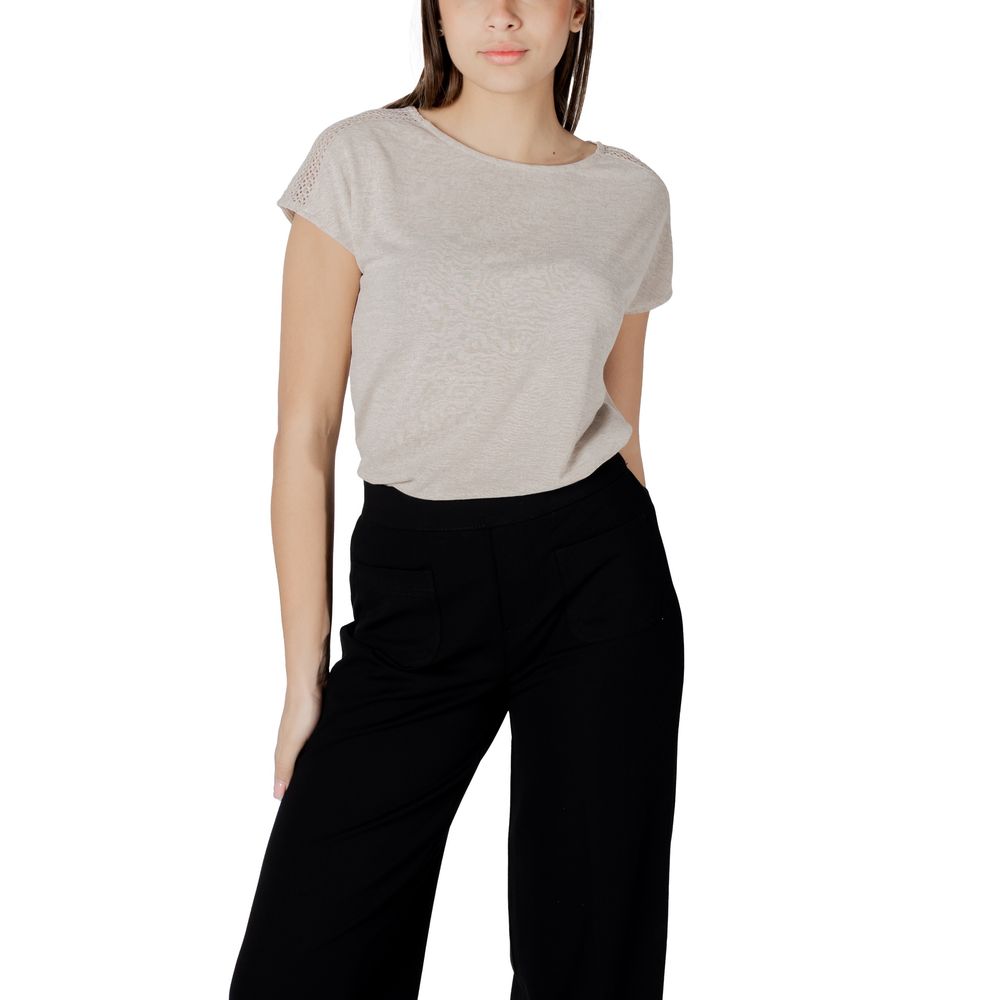 Street One Beige Polyester T-Shirt Street One