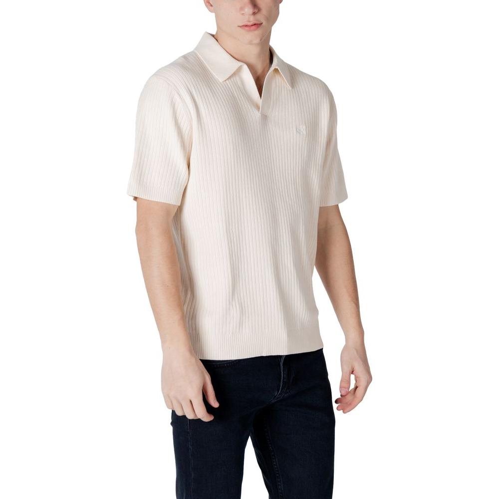 Calvin Klein Jeans Cream Cotton T-Shirt