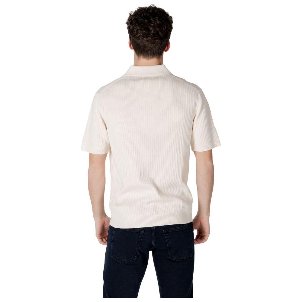 Calvin Klein Jeans Cream Cotton T-Shirt