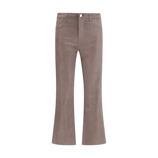 L'Agence Beige Cotton High-Waisted Jean