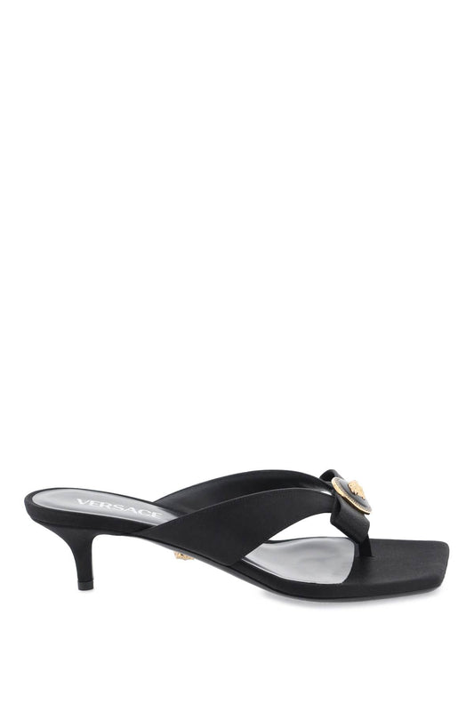 Versace gianni ribbon thong mules