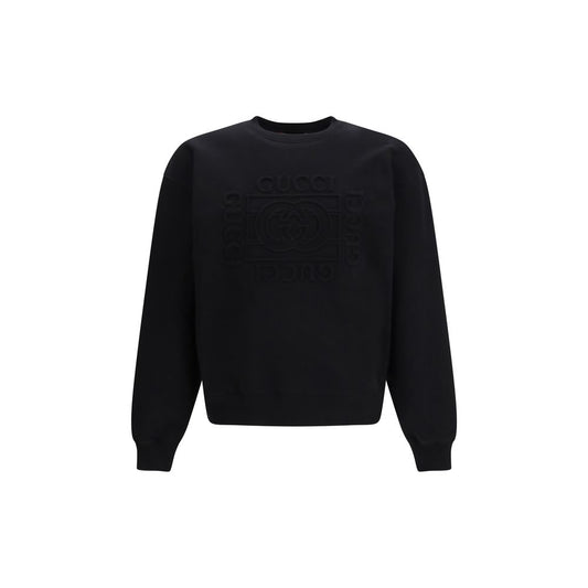 Gucci Black Cotton Sweatshirt 1728,72470364320,Black,Clothing,Gucci,M,Men,New with tags,S,Sweaters - Clothing,Sweatshirts - Sweaters - Clothing,XS