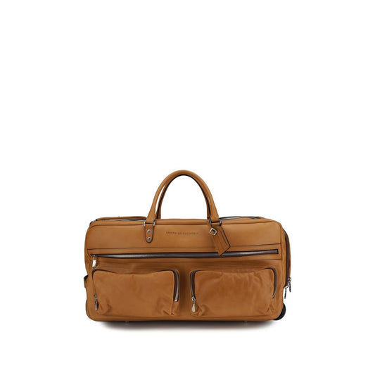 Brunello Cucinelli Brown Calf Leather Bos Taurus Luggage And Travel 1728,72470364320,Bags,Brown,Brunello Cucinelli,Luggage and Travel - Bags,Men,New with tags