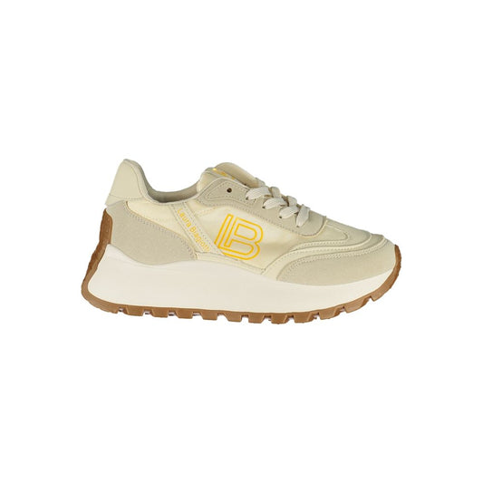 Laura Biagiotti Beige Polyester Athletic Sneakers