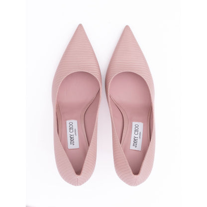 Jimmy Choo Pink Lizard Printed Leather Love 85 Pumps