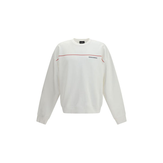Dsquared² White Cotton Sweatshirt 1728,72470364320,Clothing,Dsquared²,L,M,Men,New with tags,S,Sweaters - Clothing,Sweatshirts - Sweaters - Clothing,White,XL