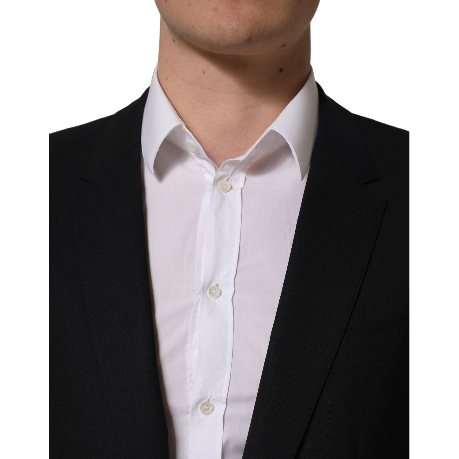 Dolce & Gabbana Black Wool Single Breasted Blazer Jacket