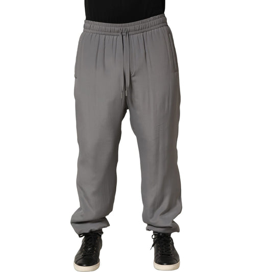 Dolce & Gabbana Gray Cotton Jogger Sweatpants Trouser Pants