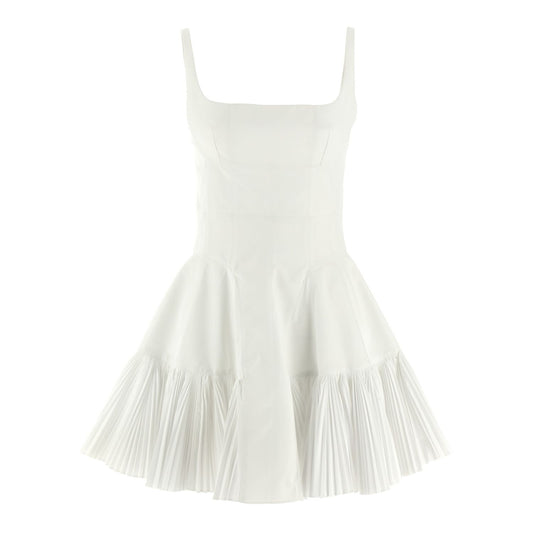 Giovanni Bedin White Poplin Short Dress