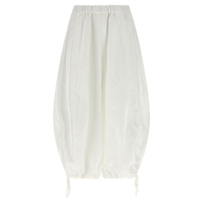 Comme Des Garçons White Polyester Casual Pants