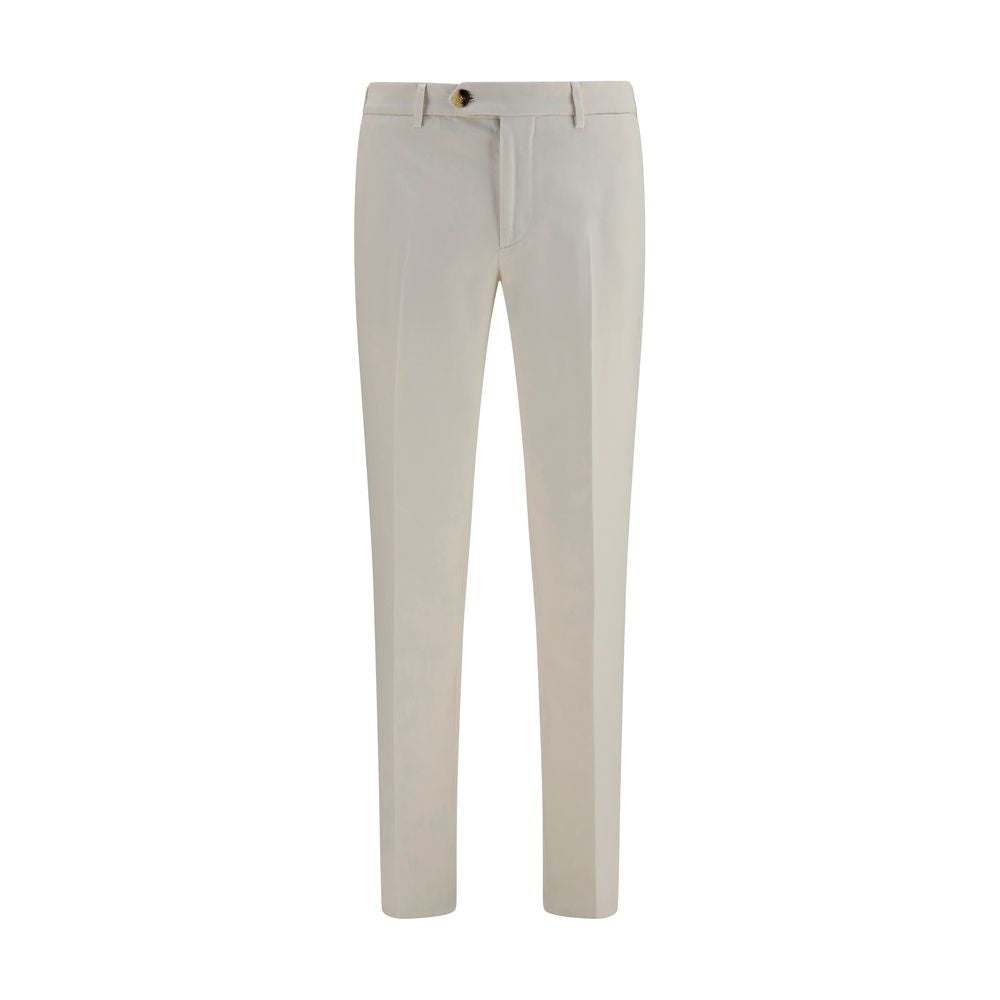 Brunello Cucinelli White Cotton Casual Pants