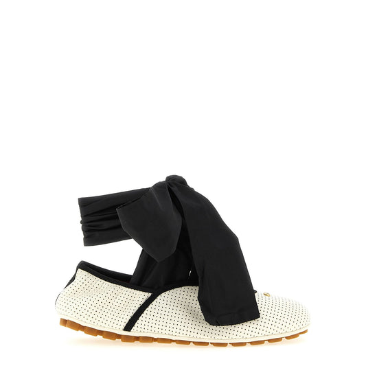 Valentino Garavani Bicolor Lamb Leather Ballet Flats