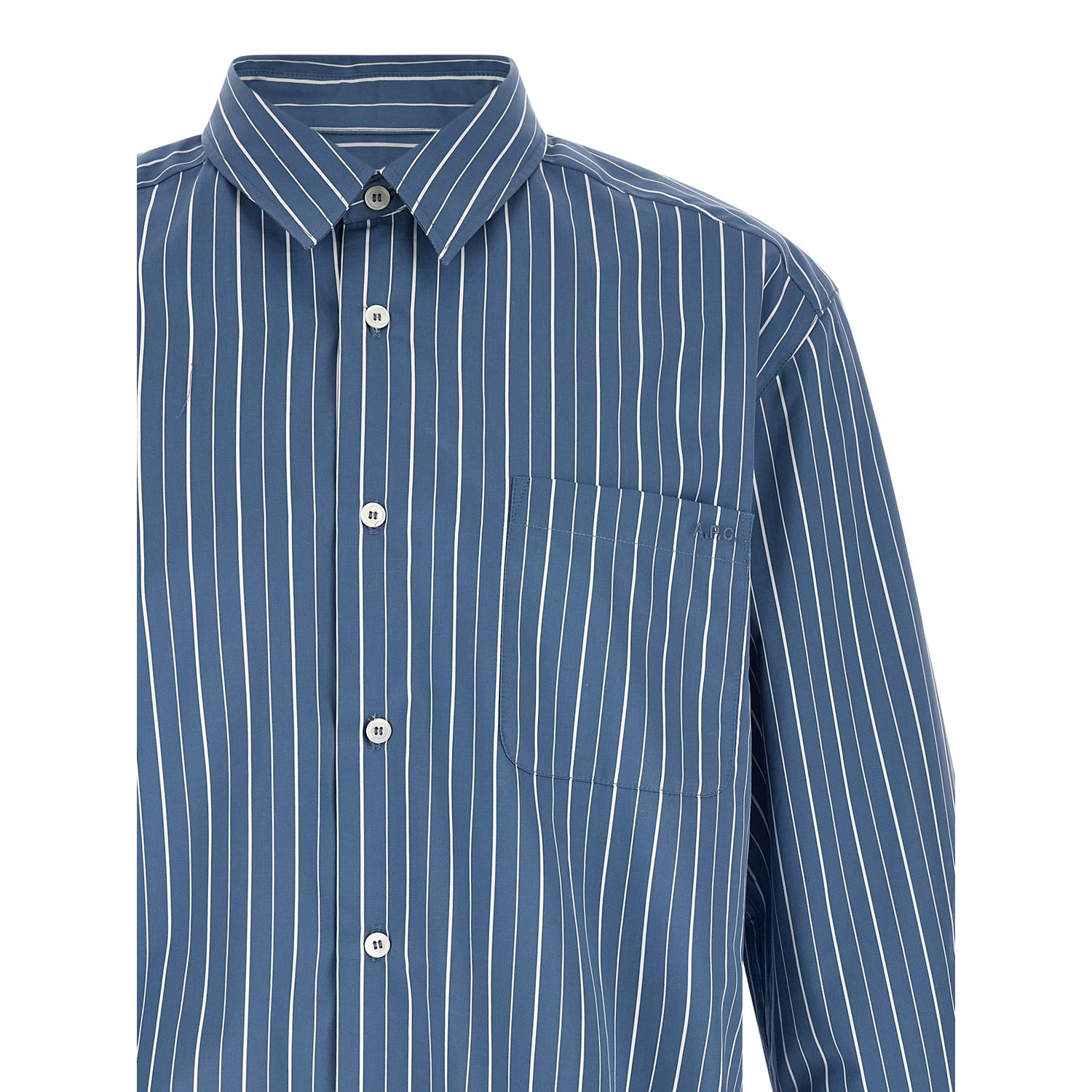 A.P.C. Blue Cotton Blouse