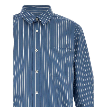 A.P.C. Blue Cotton Blouse