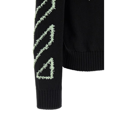 Off-White Black Cotton Cardigan