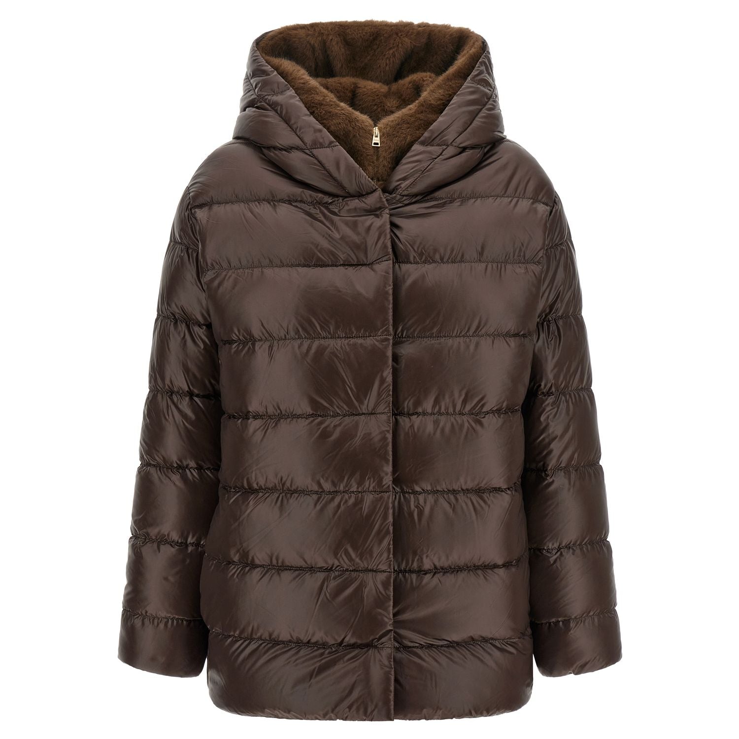 Herno Brown Polyamide Full-Length Jacket