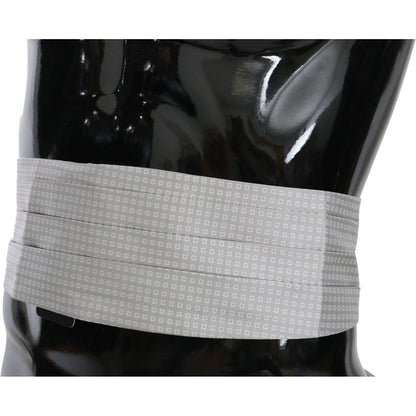 Dolce & Gabbana Gray Patterned Waist Belt Silk Cummerbund 1728,67345645728,Accessories,Belts - Accessories,Cummerbund - Men - Accessories,Dolce & Gabbana,Gray,High-Waist Belts - Belts - Accessories,IT50 | L,IT52 | XL,IT54 | XXL,Material: 100% Silk,Men,Men