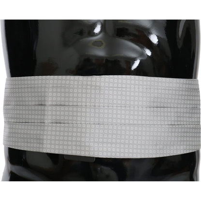 Dolce & Gabbana Gray Patterned Waist Belt Silk Cummerbund 1728,67345645728,Accessories,Belts - Accessories,Cummerbund - Men - Accessories,Dolce & Gabbana,Gray,High-Waist Belts - Belts - Accessories,IT50 | L,IT52 | XL,IT54 | XXL,Material: 100% Silk,Men,Men