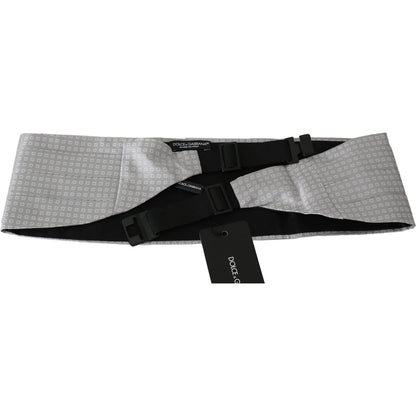 Dolce & Gabbana Gray Patterned Waist Belt Silk Cummerbund 1728,67345645728,Accessories,Belts - Accessories,Cummerbund - Men - Accessories,Dolce & Gabbana,Gray,High-Waist Belts - Belts - Accessories,IT50 | L,IT52 | XL,IT54 | XXL,Material: 100% Silk,Men,Men
