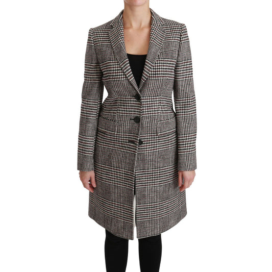 Dolce & Gabbana Multicolor Trench Knee Long Jacket Coat 10% Nylon,1728,25% Wool,5% Acrylic,5% PL,67345645728,Clothing,Coats - Jackets & Coats - Clothing,Dolce & Gabbana,IT40|S,Jackets & Coats - Clothing,Jackets & Coats - Women - Clothing,Material: 55% Cot